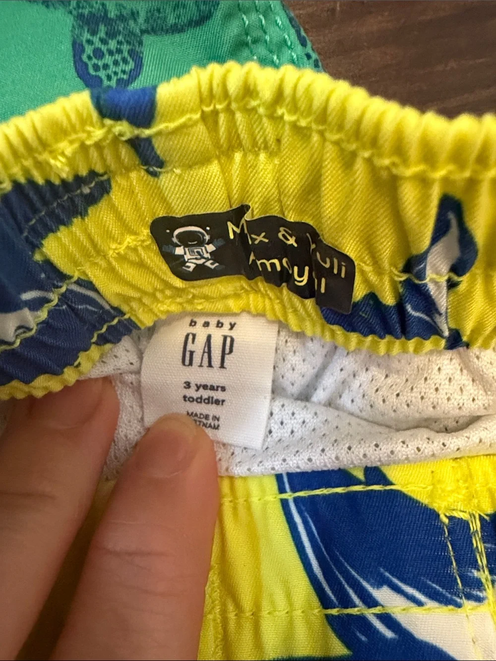 3T Swim Shorts - Yellow Whale & Green Turtle Prints Set C#2